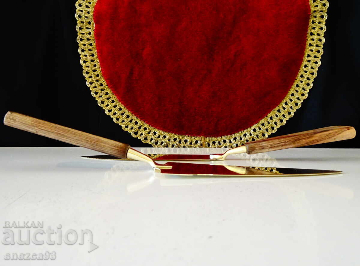 Χάλκινη σπάτουλα και μαχαίρι για τούρτα, σερβίτσια για τούρτα - 7 Χάλκινη σπάτουλα και μαχαίρι για τούρτα, σερβίτσια για τούρτα - 7