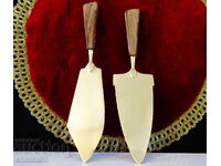 Paletă și cuțit de tort din bronz, tacâmuri pentru tort