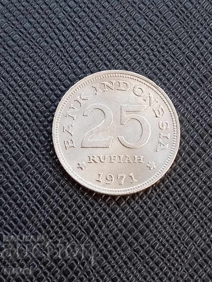 Indonezia 25 de rupii 1971 cu preț € 0.45 | 0.88 BGN