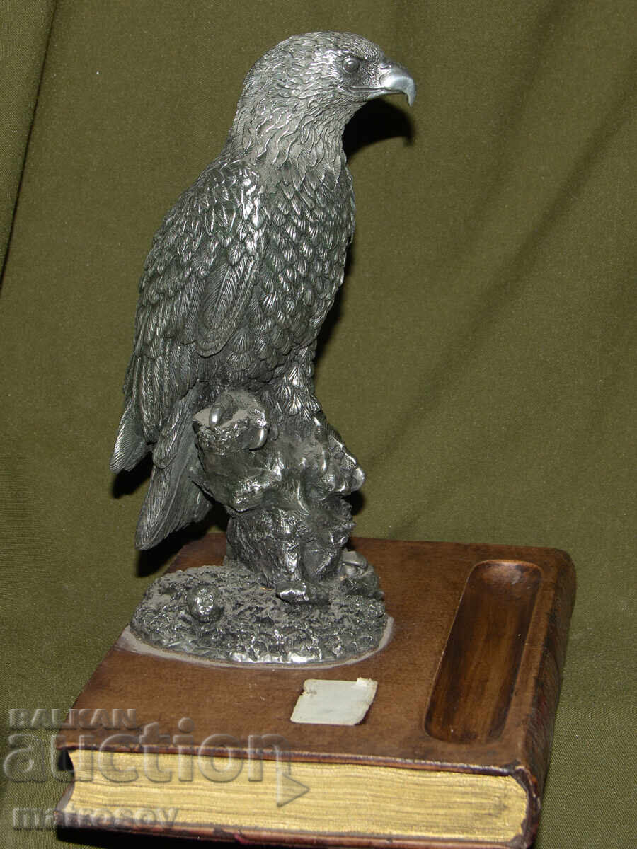 Livrarea Vechi suport solid de birou sculptură vultur Livrarea Vechi suport solid de birou sculptură vultur