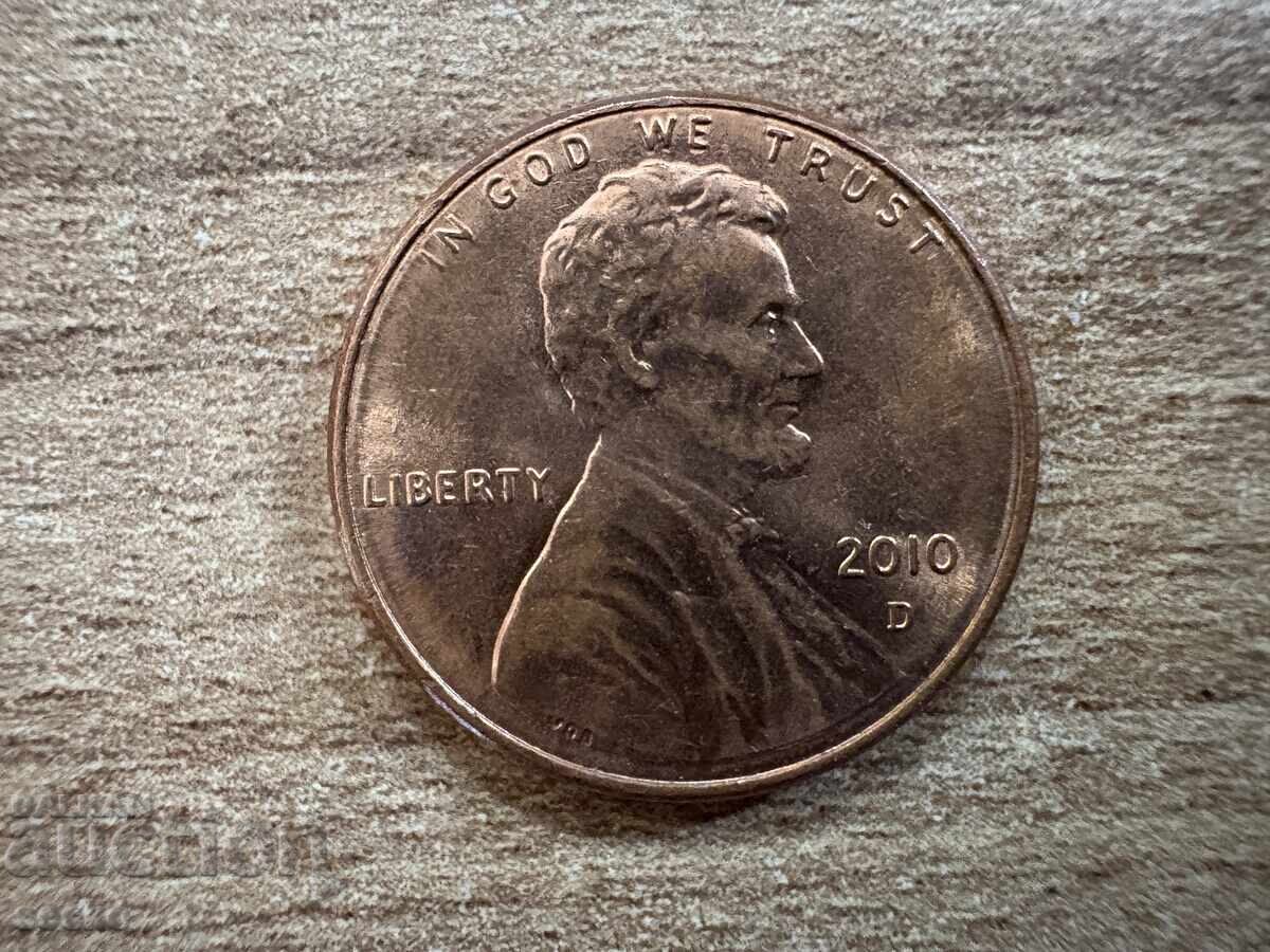 САЩ - 1 цент (2010) - D с цена 0.20 лв. | € 0.10 САЩ - 1 цент (2010) - D с цена 0.20 лв. | € 0.10