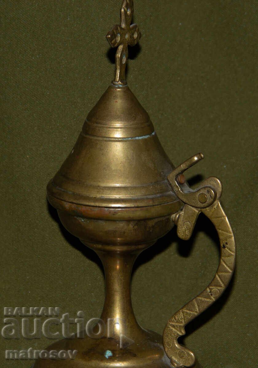 Delivery of Old bronze censer and thurible
