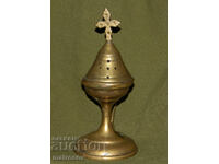 Vechi candelă de bronz și tămâiernic