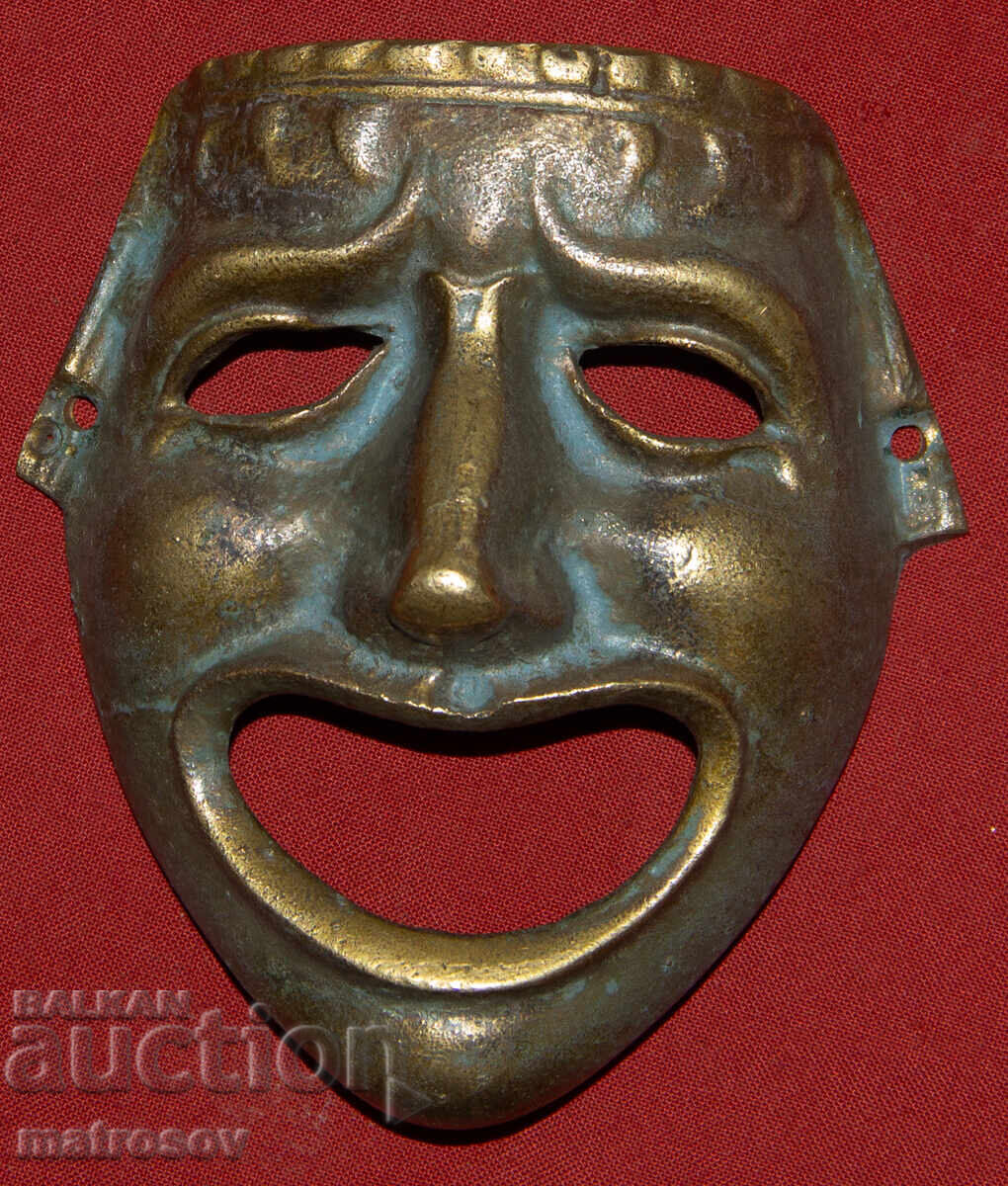 Μικρό χάλκινο γλυπτό, διακόσμηση, μάσκα με τιμή 100.00 BGN | € 51.13