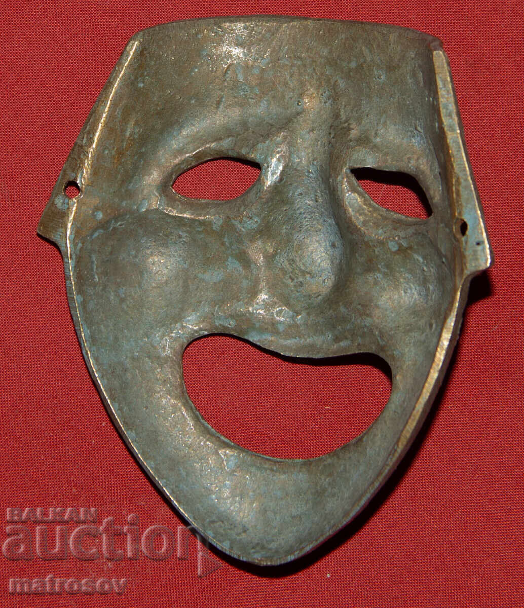 Μικρό χάλκινο γλυπτό, διακόσμηση, μάσκα - 5