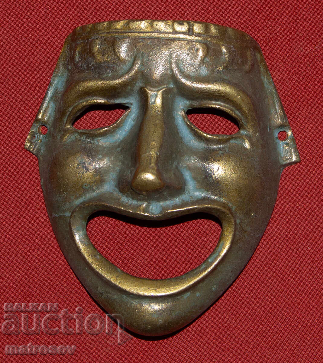 Μικρό χάλκινο γλυπτό, διακόσμηση, μάσκα