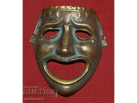 Mica sculptură din bronz, decorațiune, mască
