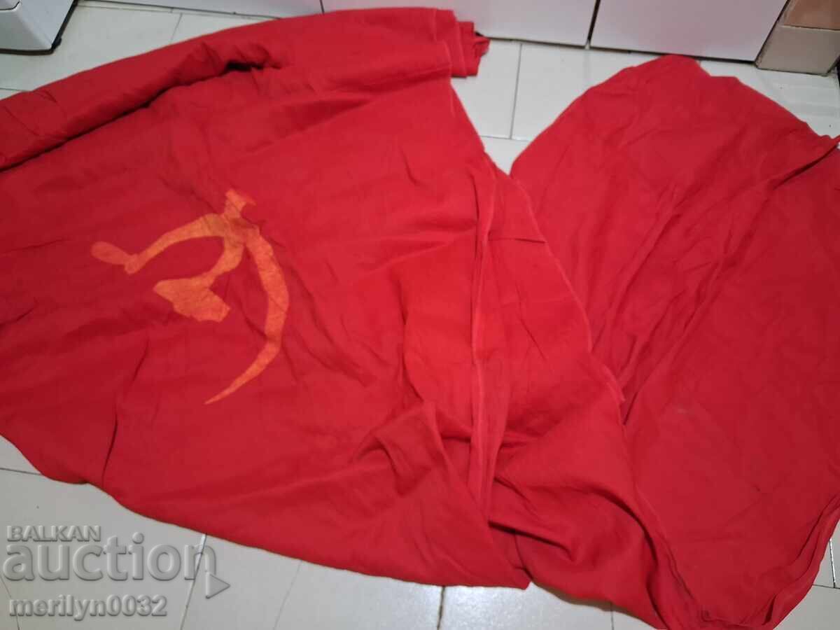 Flag of the first proletarian state USSR flag sickle and hammer - 5