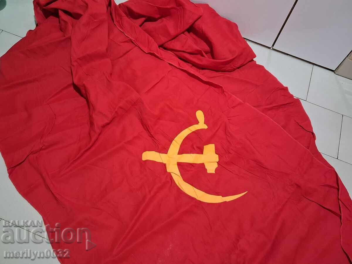 Flag of the first proletarian state USSR flag sickle and hammer