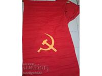 Σημαία της πρώτης προλεταριακής χώρας ΕΣΣΔ, σημαία δρεπάνι και σφυρί