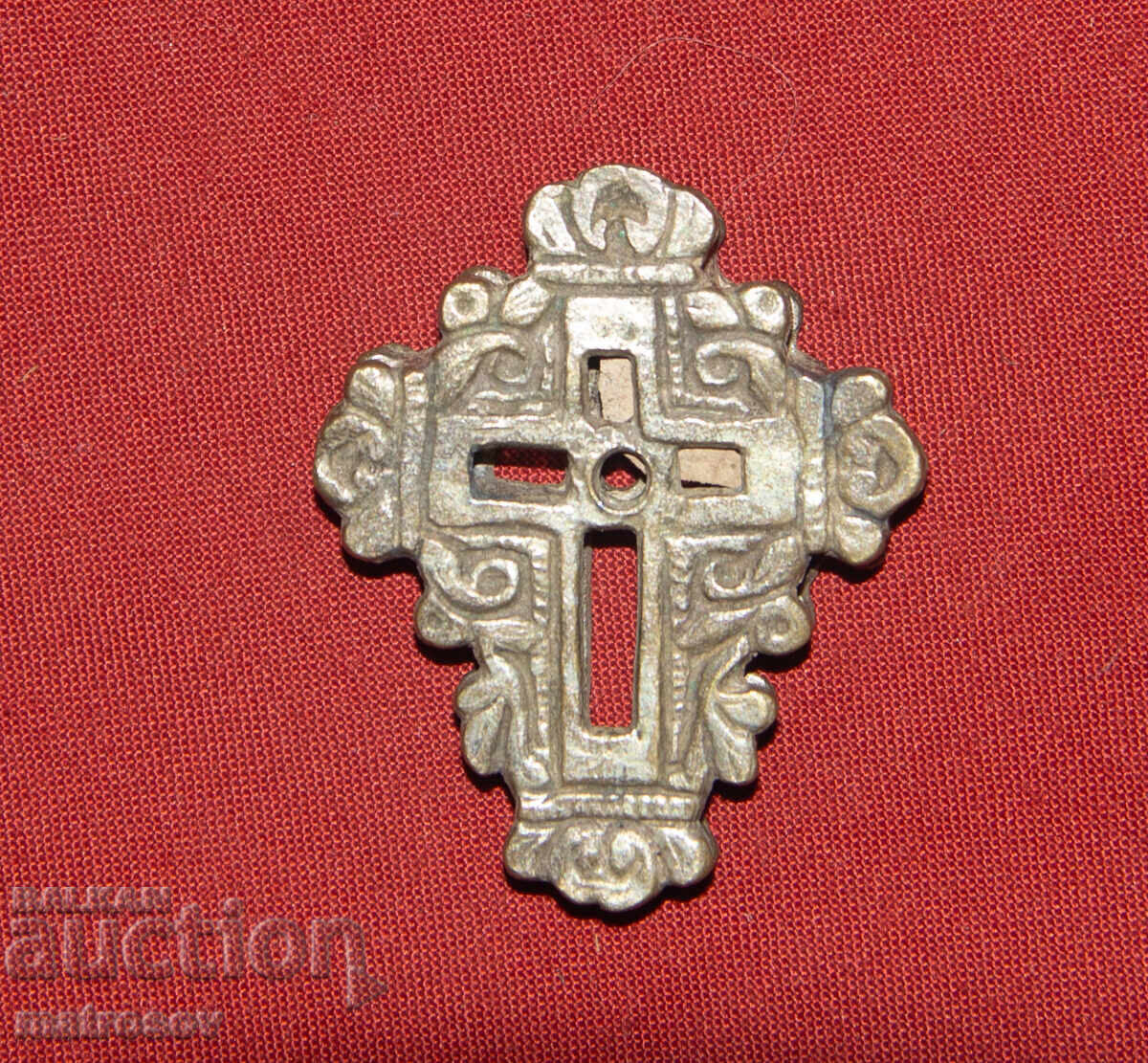 Χειροποίητος παλιός ασημένιος σταυρός, μενταγιόν - 5