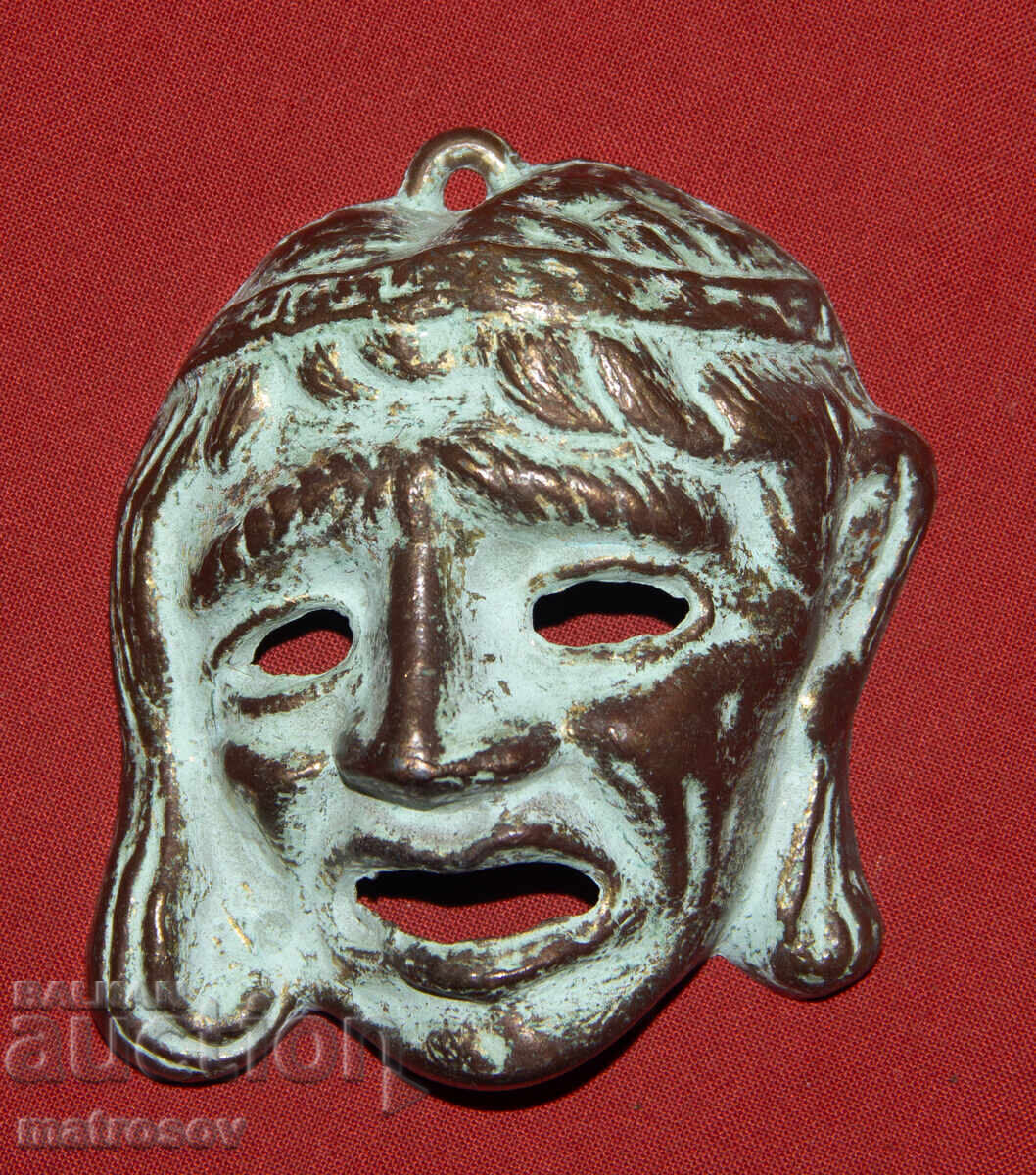 Livrarea Mica sculptură din alamă, decorațiune, mască