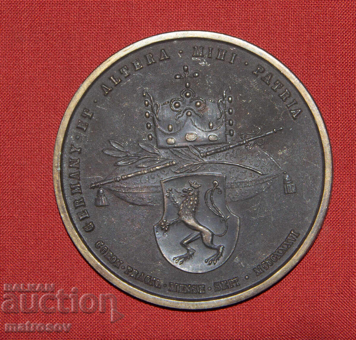 Auction  Commemorative Bronze Medal 1886, Maria Anna of Savoy
