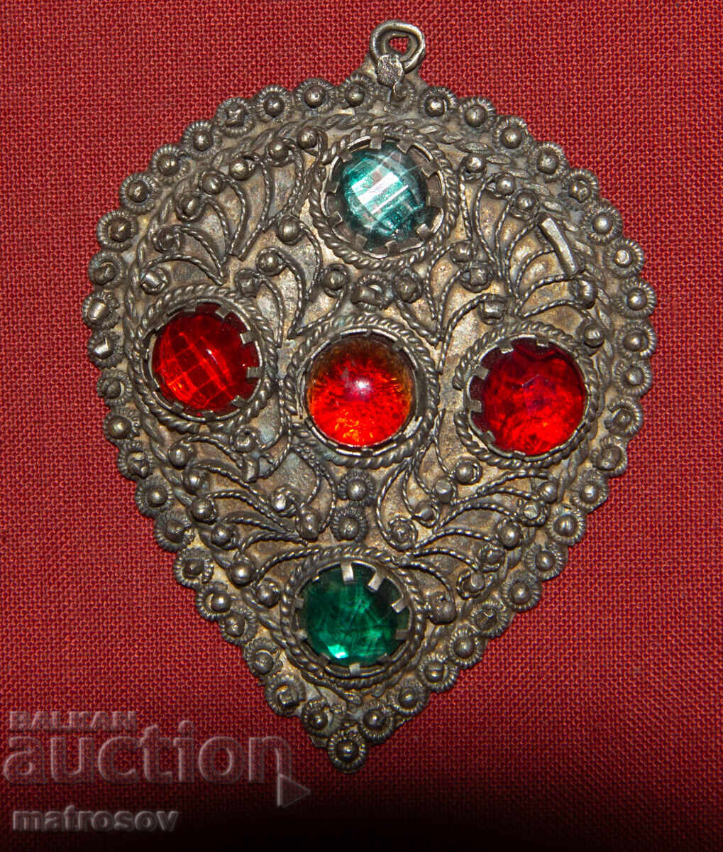 Colier vechi de argint, ornament tradițional filigran