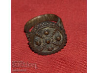 Σταροί παραδοσιακός μπρούτζινος γυναικείος δακτύλιος