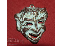 Малка месингова скулптура, декорация , маска