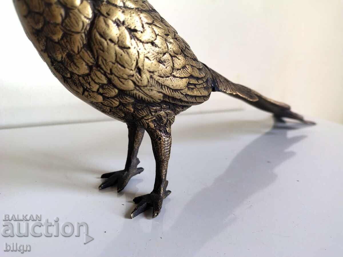 Livrarea Figurină Veche de Bronz Superbă, Sculptură - Fazan