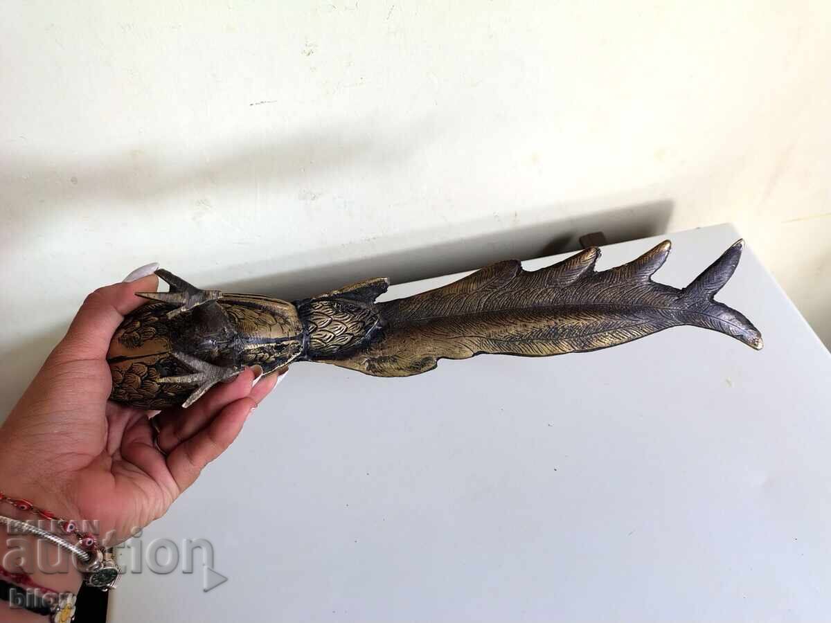 Figurină Veche de Bronz Superbă, Sculptură - Fazan - 5