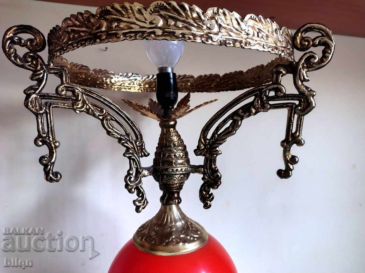 Auction  Beautiful Large Old Bronze Lamp