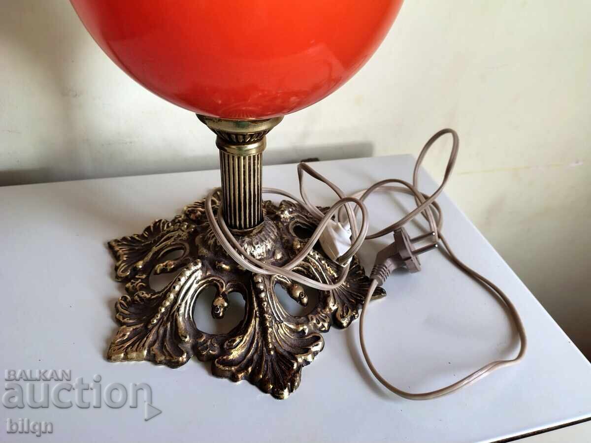 Frumoasă Lampă Mare Veche din Bronz - 5