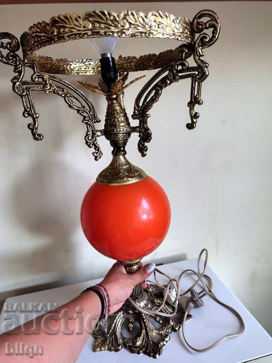 Beautiful Large Old Bronze Lamp - 6