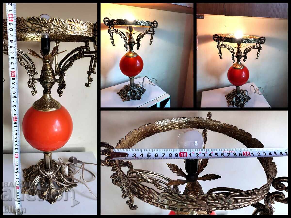 Frumoasă Lampă Mare Veche din Bronz - 7