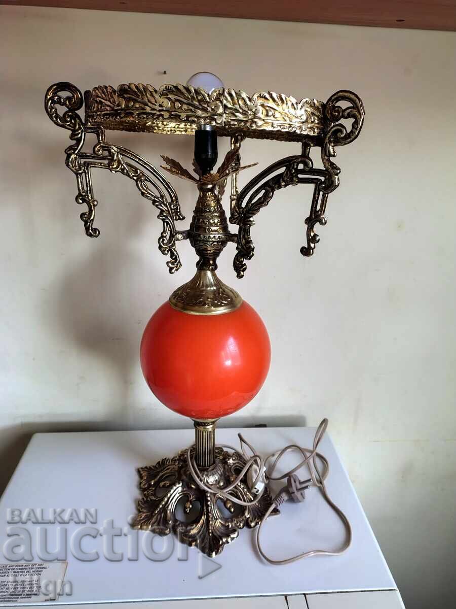 Frumoasă Lampă Mare Veche din Bronz