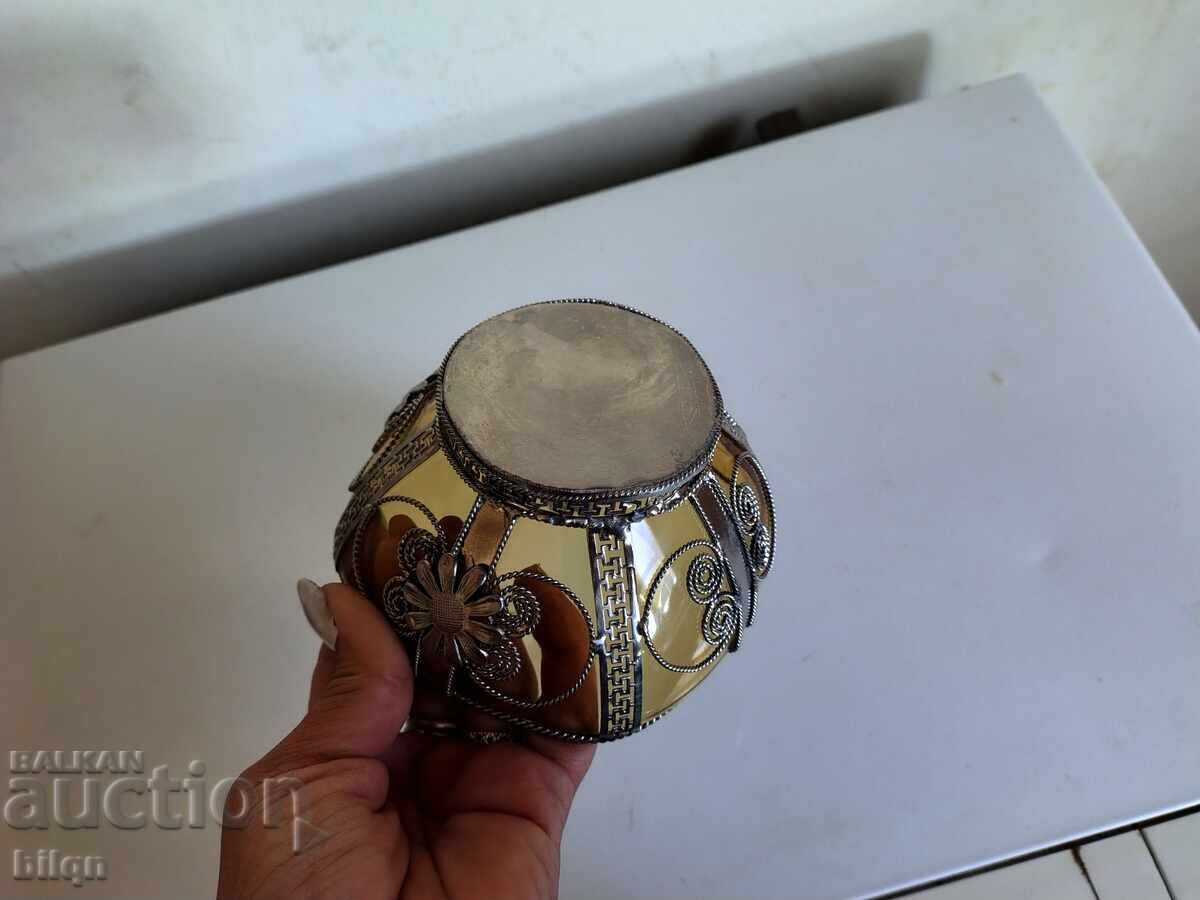 Delivery of Beautiful Old Silver-Plated Filigree Dish