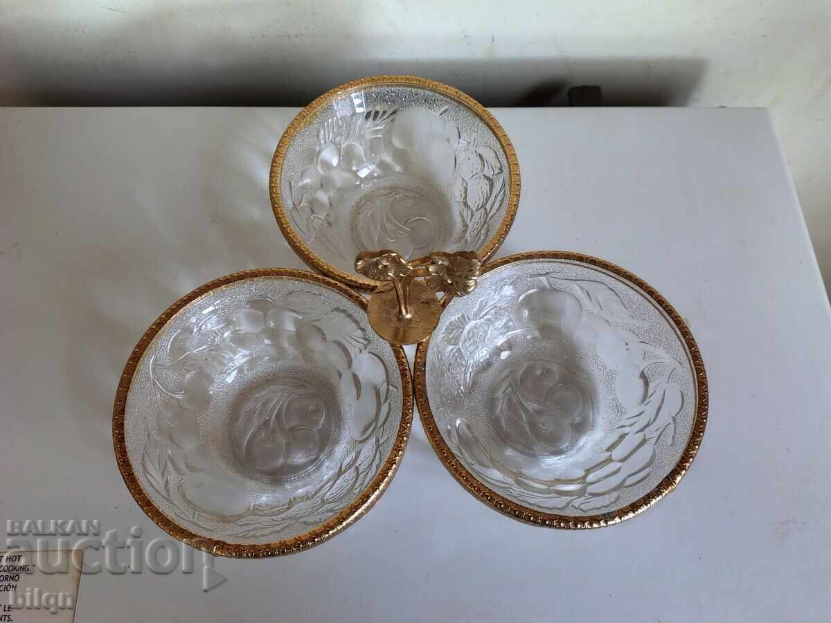 Minunat Platou Triplu Placat cu Aur cu preț 33.32 BGN | € 17.04