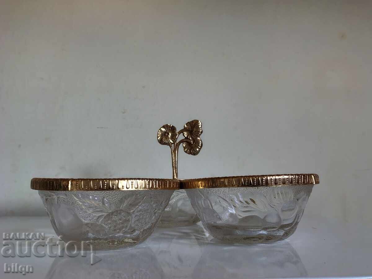 Livrarea Minunat Platou Triplu Placat cu Aur