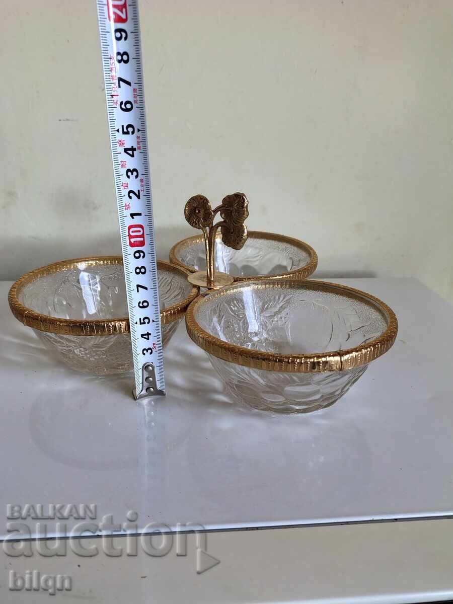 Minunat Platou Triplu Placat cu Aur - 6