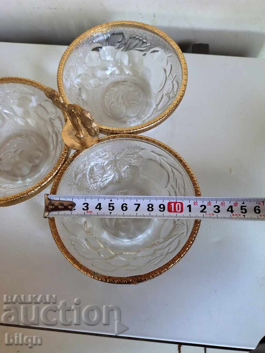 Minunat Platou Triplu Placat cu Aur - 7