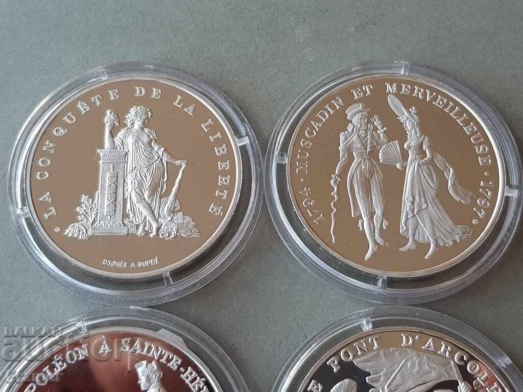 Licitație 1989 ARGINT 950 ‰ Monede franceze pentru al 200-lea an al Revoluției Licitație 1989 ARGINT 950 ‰ Monede franceze pentru al 200-lea an al Revoluției