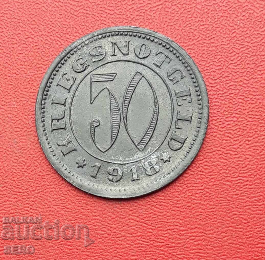 Germany-Baden-Württemberg-Reutlingen-50 Pfennig 1918