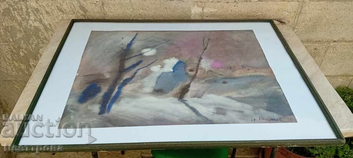 Original painting by Professor Ivaylo Mirchev - "Winter Moon" with price 5700.00 BGN | € 2914.36