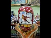 Vază mare antică din porțelan belgian H.BEQUET