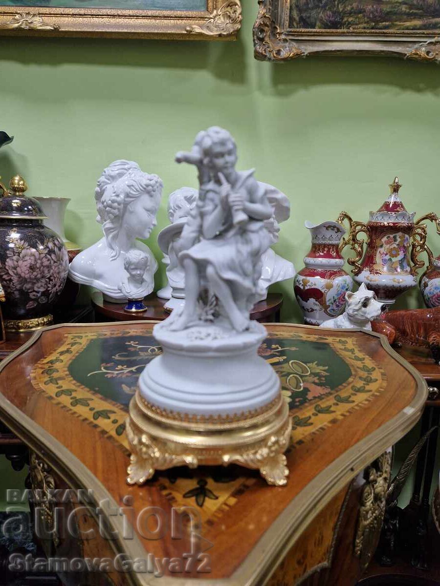 Figurină statuetă Capodimonte din porțelan italian superbă Figurină statuetă Capodimonte din porțelan italian superbă