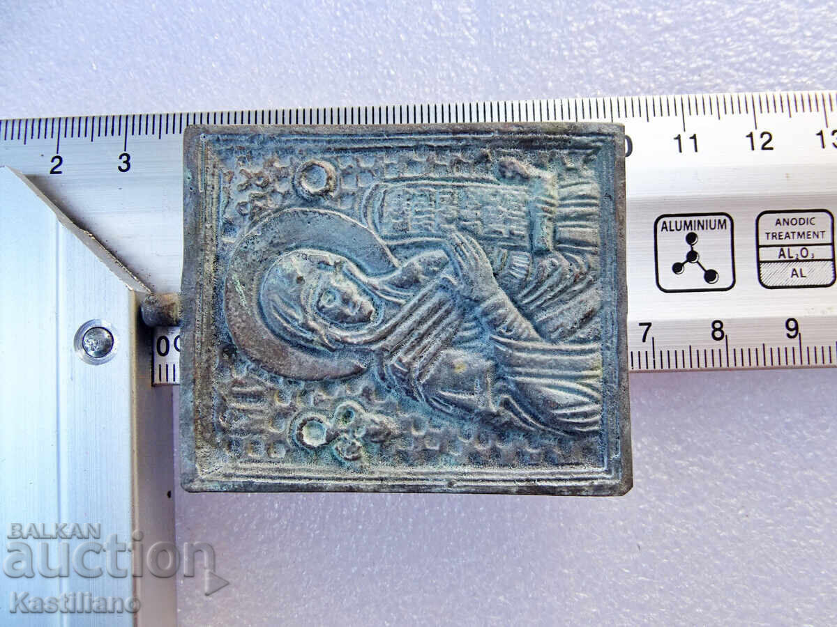 Old bronze Orthodox icon of the Holy Mother of God with price € 40.00 | 78.23 BGN