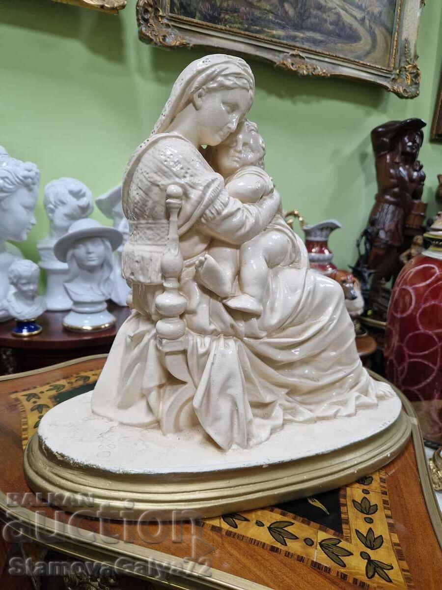 Delivery of Large ceramic figure statuette composition