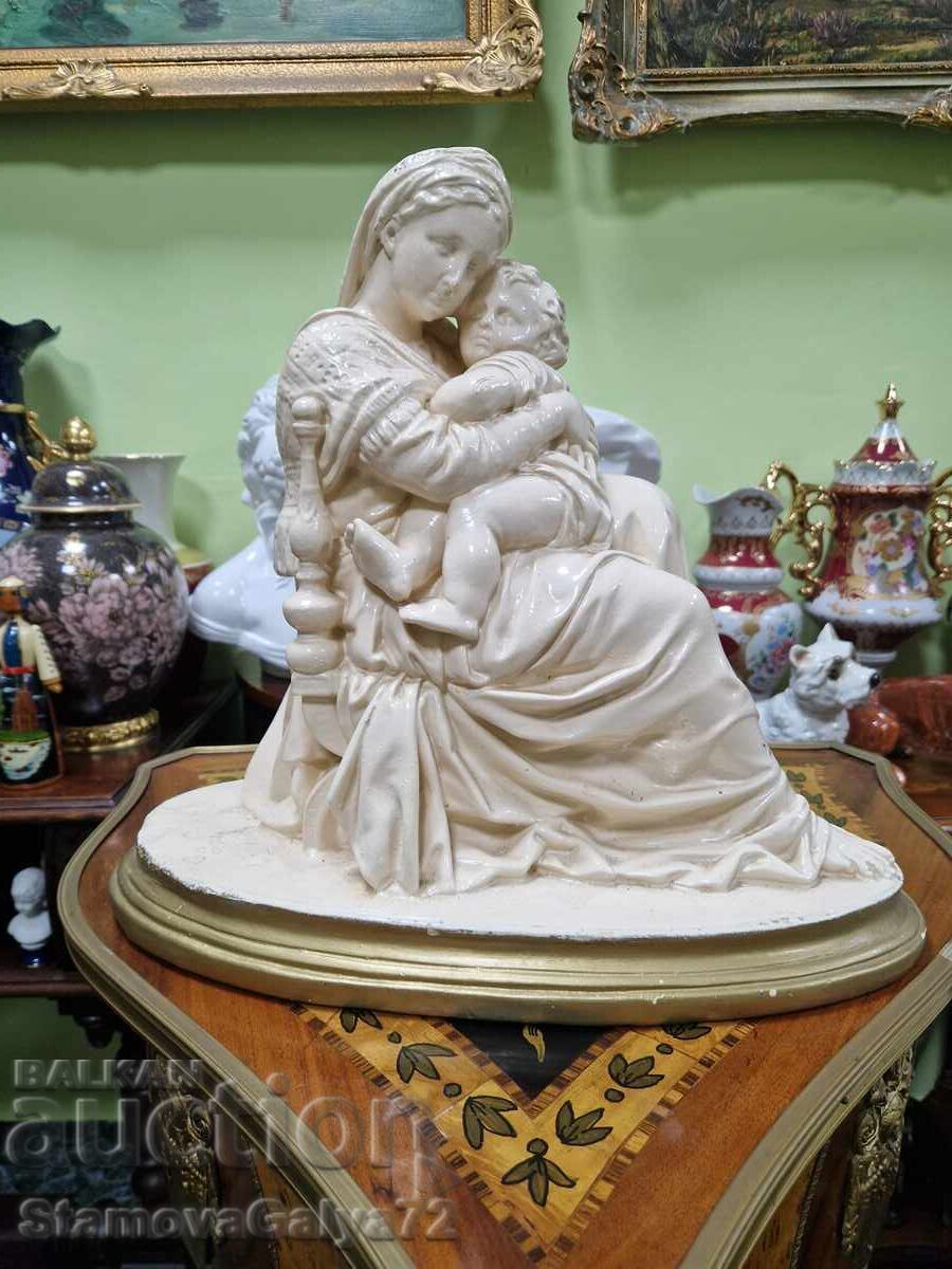 Large ceramic figure statuette composition