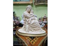 Figurină ceramică mare, compoziție statuetă