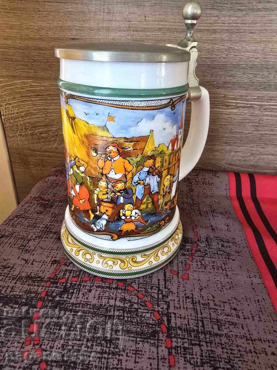 Porcelain beer mug Porcelain beer mug