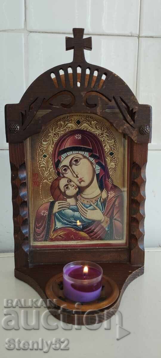 Vechi Iconomostas de casă, sculptură în lemn