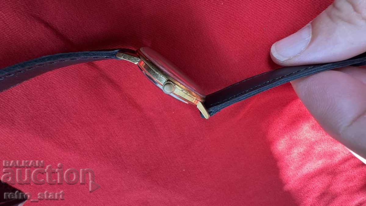 Ρολόι Ρακέτα, επιχρύσωση 10 micron, λειτουργεί! - 5