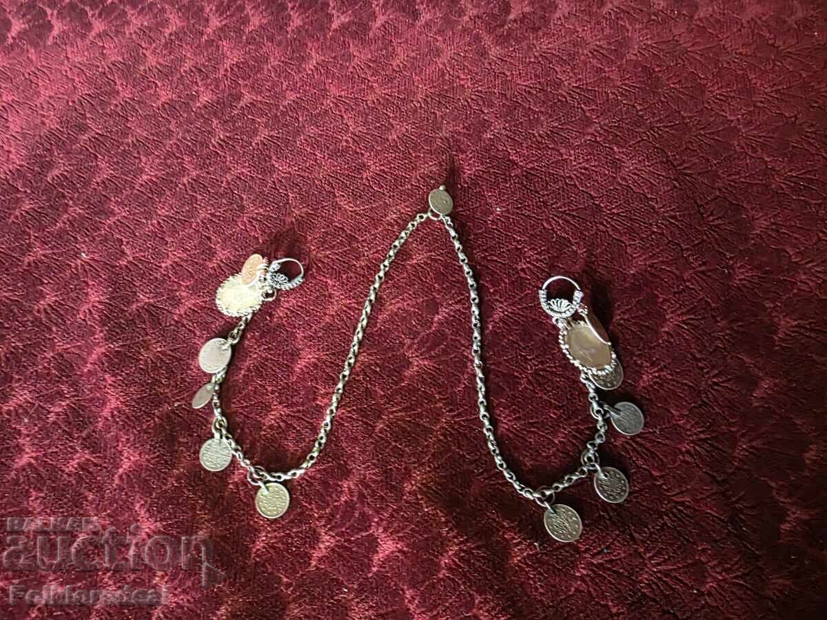 Silver earrings for traditional costume from the Ohrid and Struga region with price 700.00 BGN | € 357.90