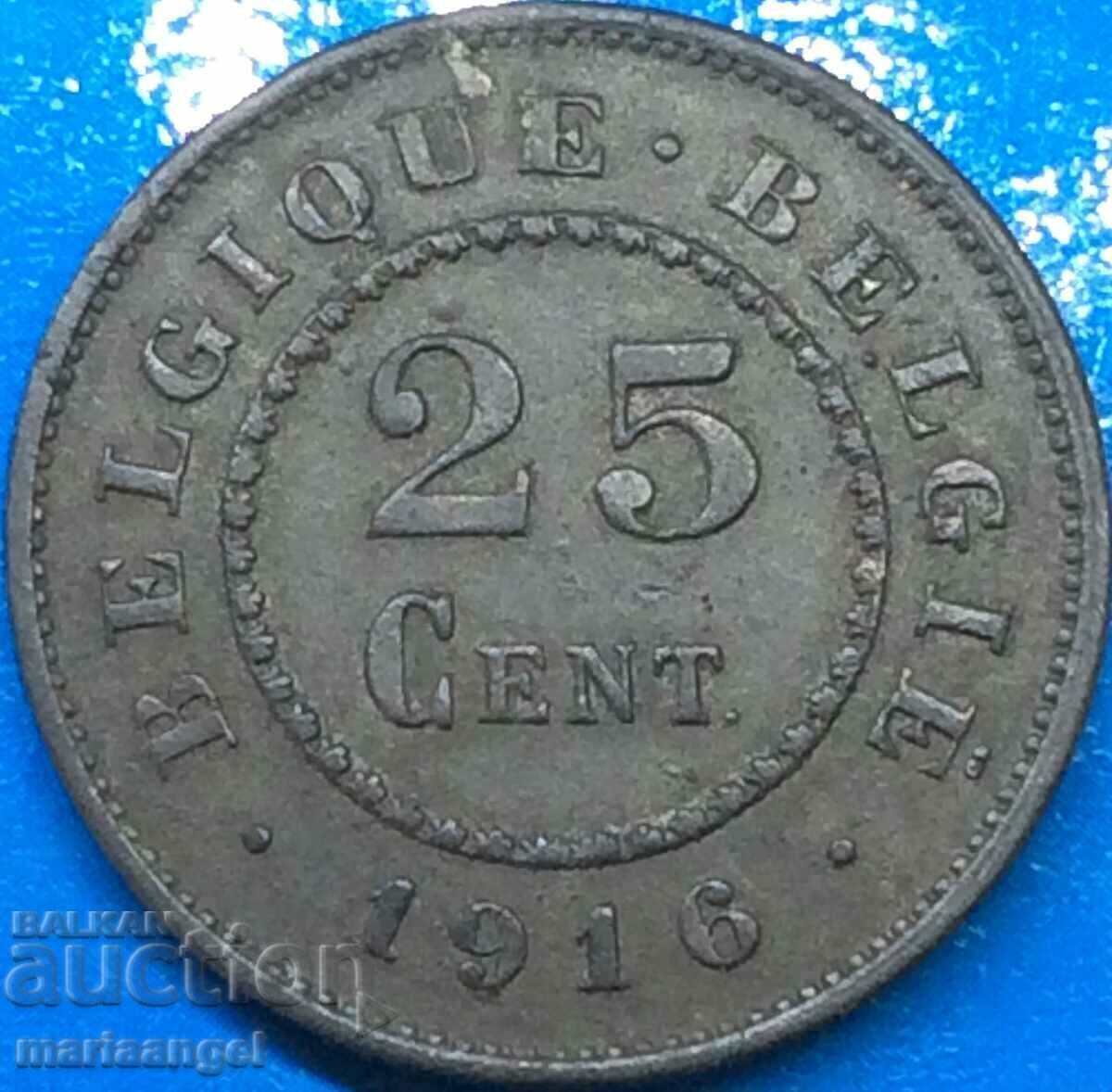 Белгия 25 сантима 1916 с цена 15.00 лв. | € 7.67