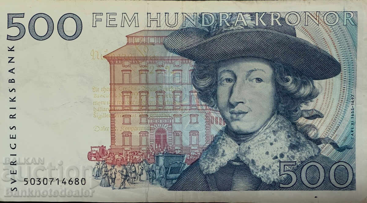 Suedia 500 Kronor 1986 Pick 58b Ref 4680