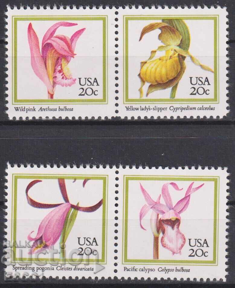 Mărci curate Flora Flori Flora Orhidee 1984 din SUA