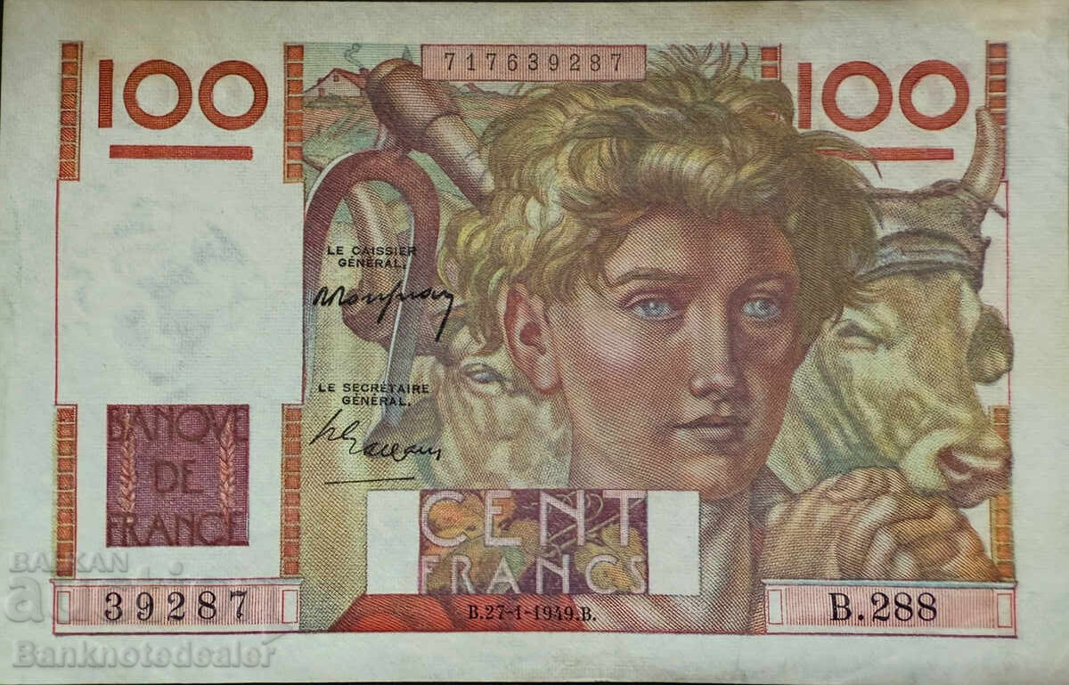 France 100 francs 1949 Pick 128b Ref 9287