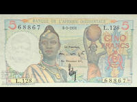 French West Africa 10 Francs 1951 Pick 37 Ref 8867